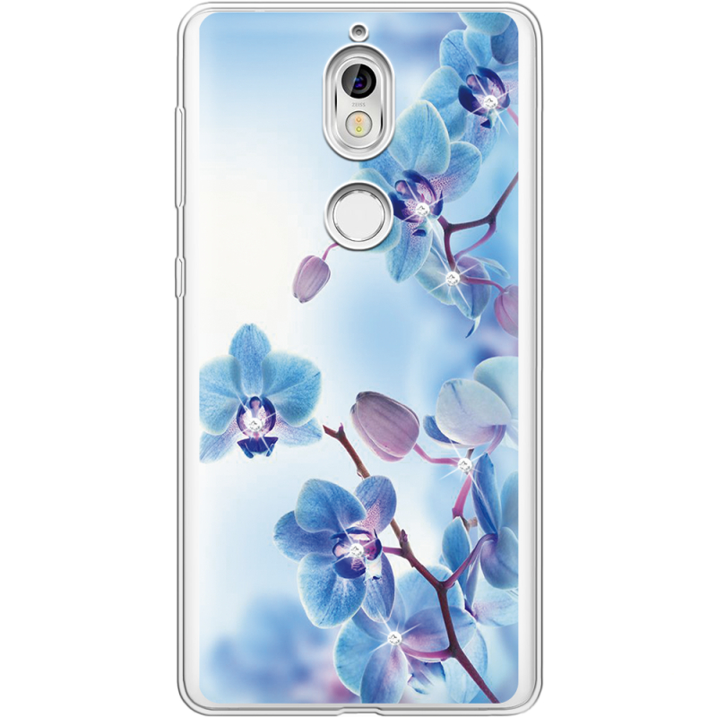 Чехол со стразами Nokia 7 Orchids
