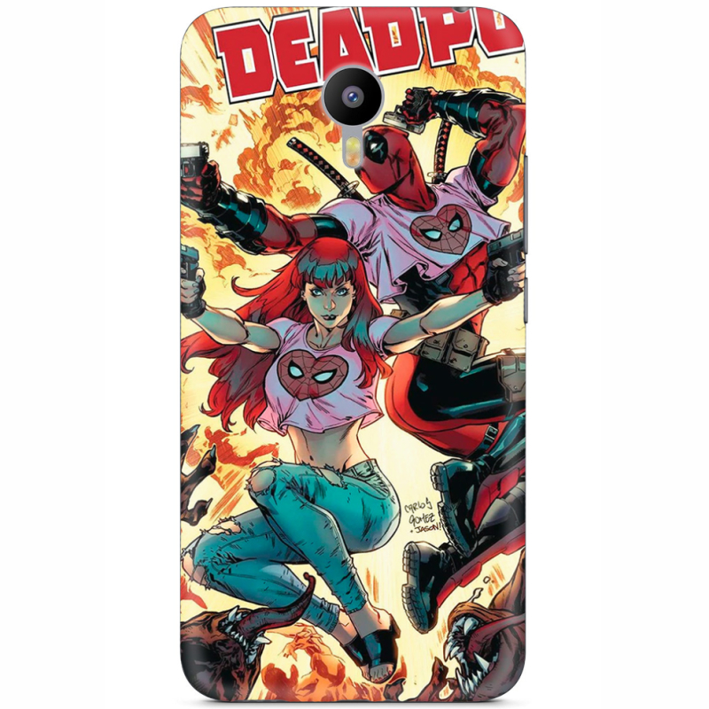 Чехол Uprint Meizu M2 Note Deadpool and Mary Jane