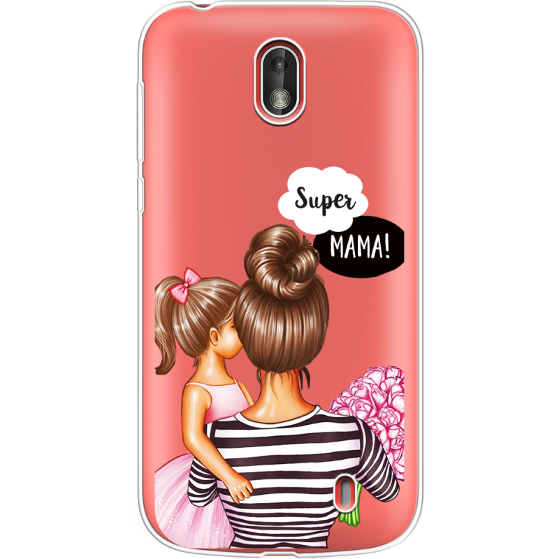 Прозрачный чехол Uprint Nokia 1 Super Mama and Daughter