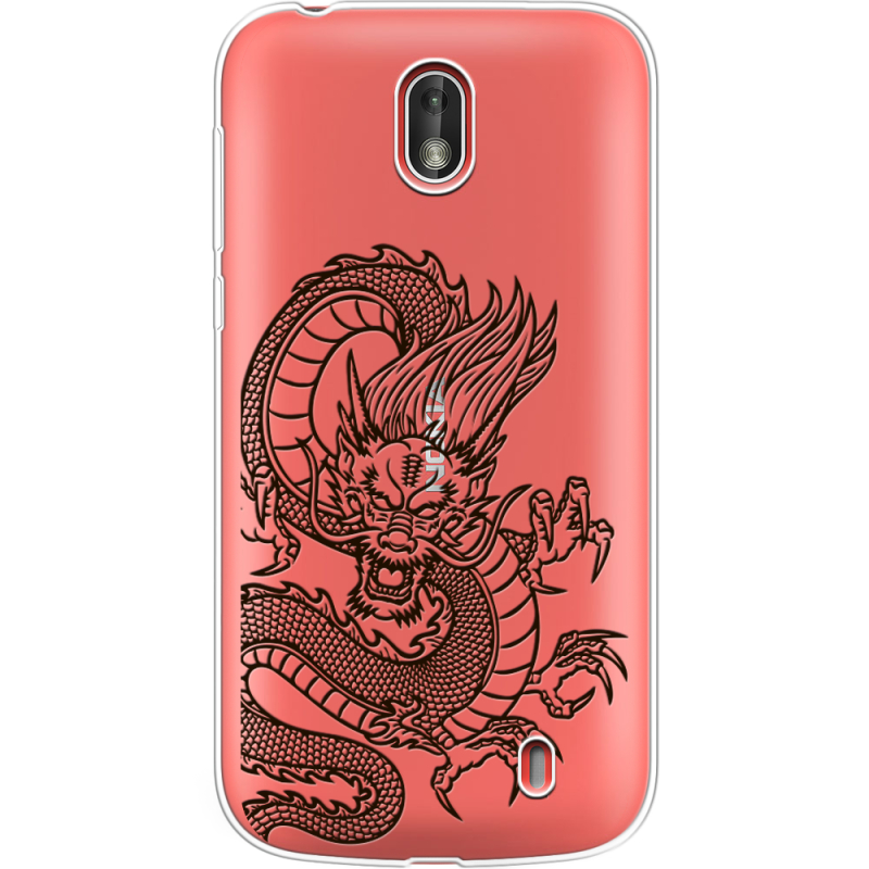 Прозрачный чехол Uprint Nokia 1 Chinese Dragon