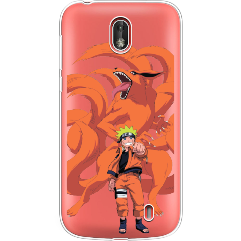 Прозрачный чехол Uprint Nokia 1 Naruto and Kurama