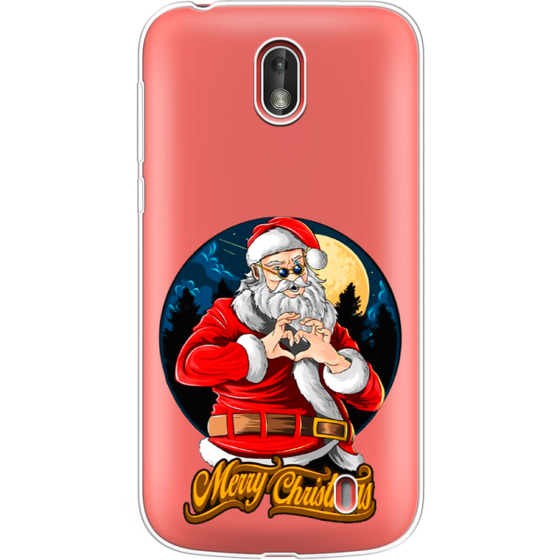 Прозрачный чехол Uprint Nokia 1 Cool Santa