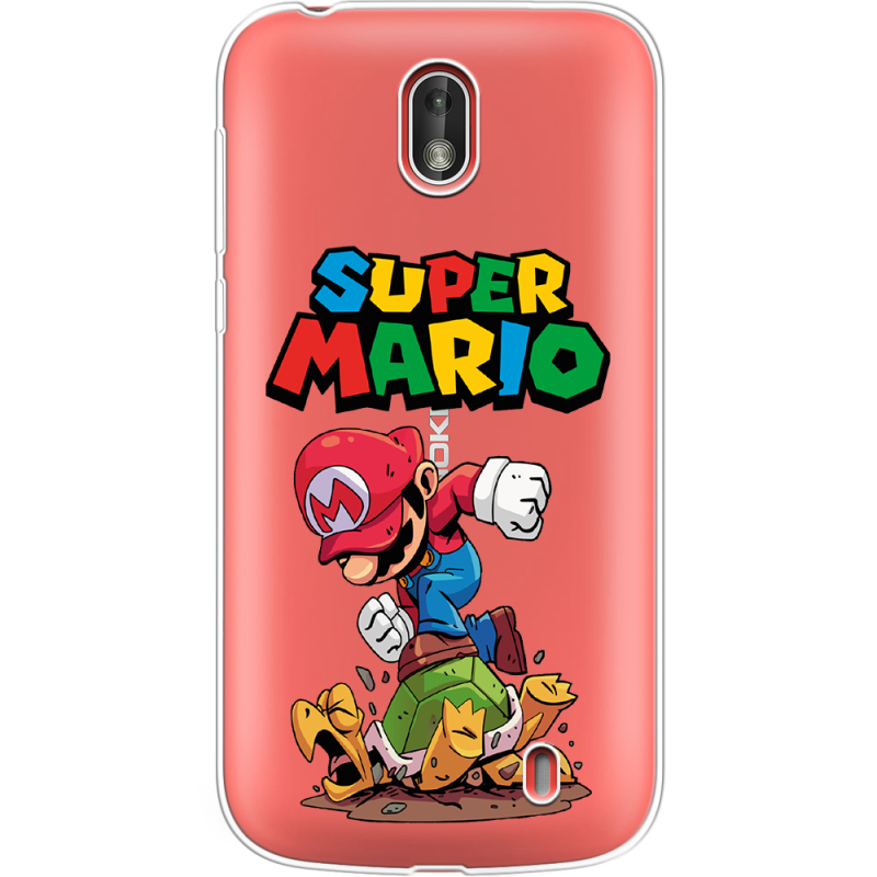 Прозрачный чехол Uprint Nokia 1 Super Mario