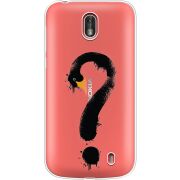 Прозрачный чехол Uprint Nokia 1 Swan question