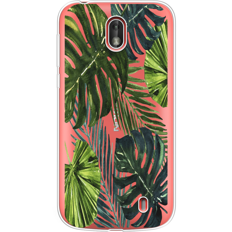 Прозрачный чехол Uprint Nokia 1 Palm Tree