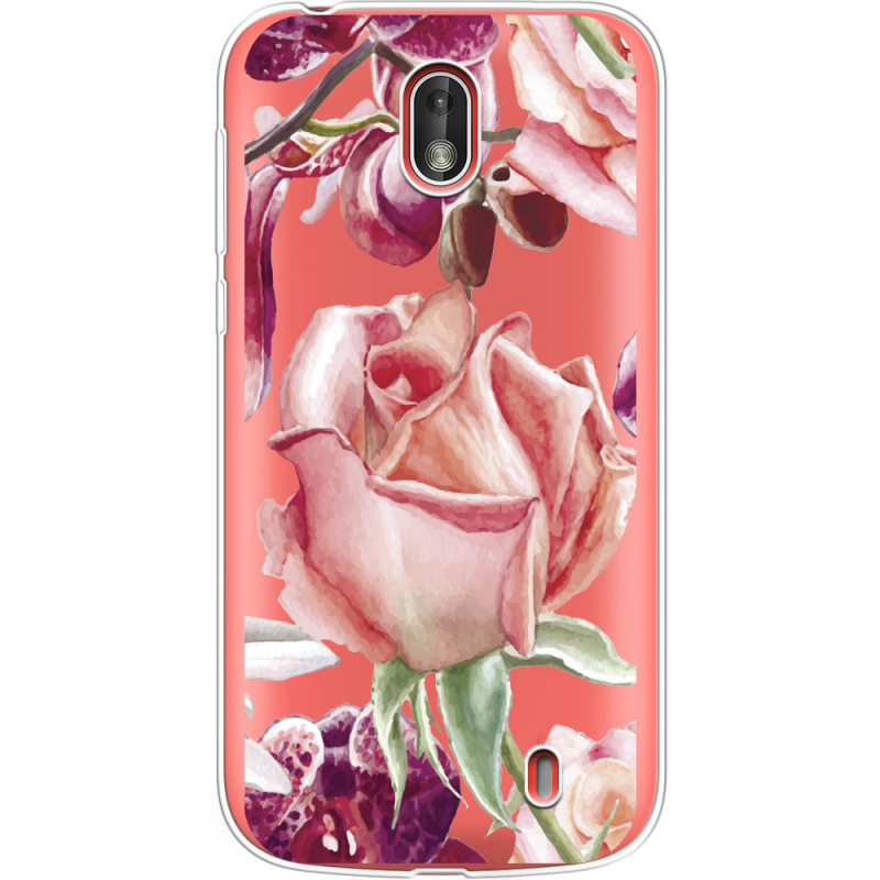 Прозрачный чехол Uprint Nokia 1 Rose