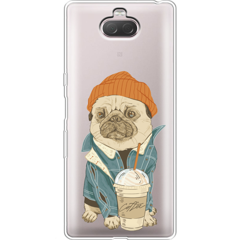 Прозрачный чехол Uprint Sony Xperia 10 I4113 Dog Coffeeman