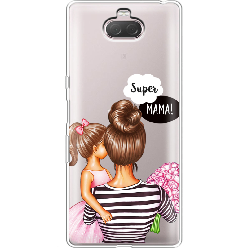 Прозрачный чехол Uprint Sony Xperia 10 I4113 Super Mama and Daughter