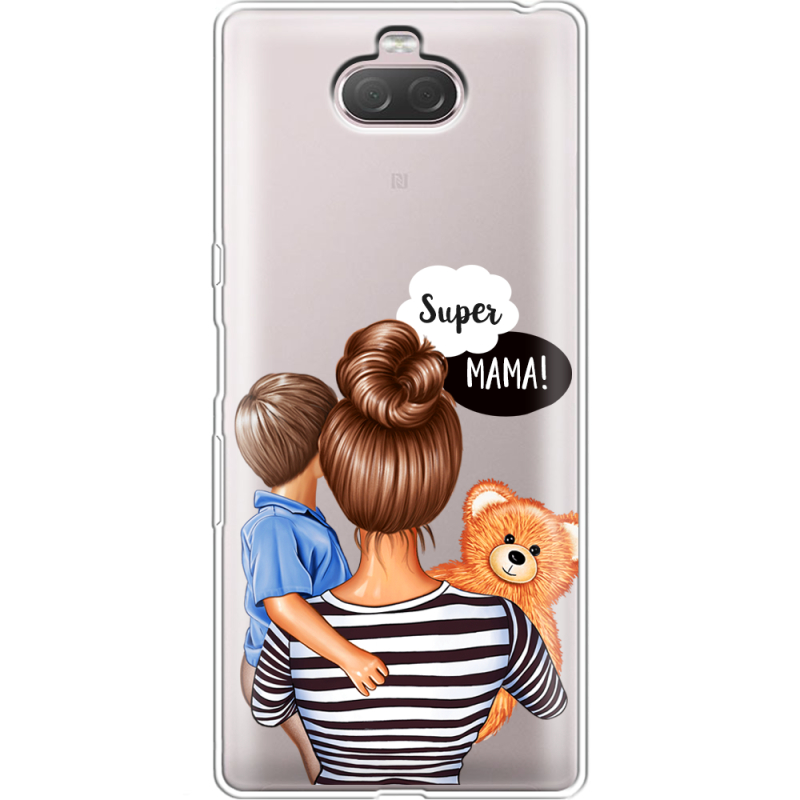 Прозрачный чехол Uprint Sony Xperia 10 I4113 Super Mama and Son