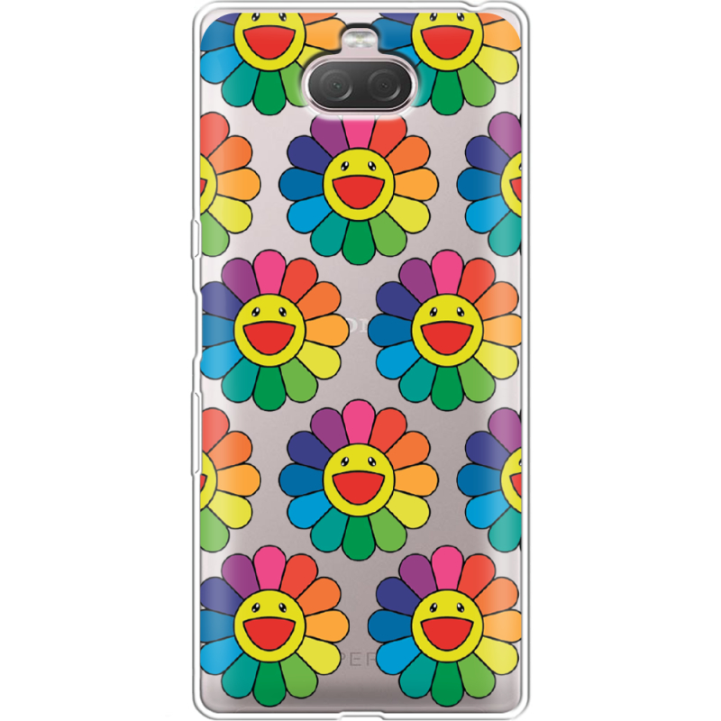 Прозрачный чехол Uprint Sony Xperia 10 I4113 Hippie Flowers