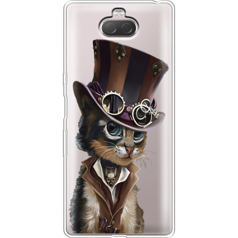 Прозрачный чехол Uprint Sony Xperia 10 I4113 Steampunk Cat