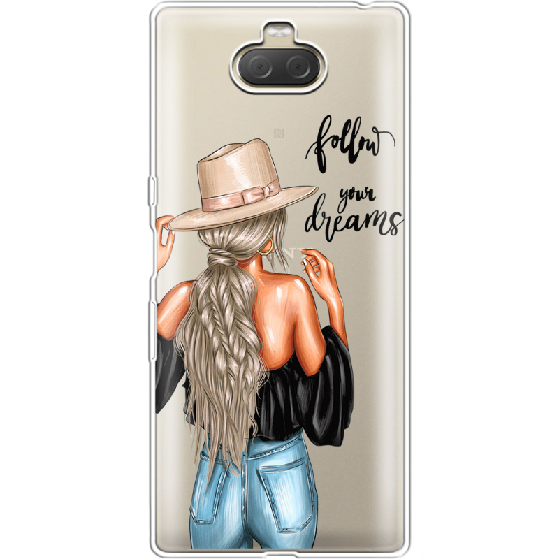 Прозрачный чехол Uprint Sony Xperia 10 Plus I4213 Follow Your Dreams