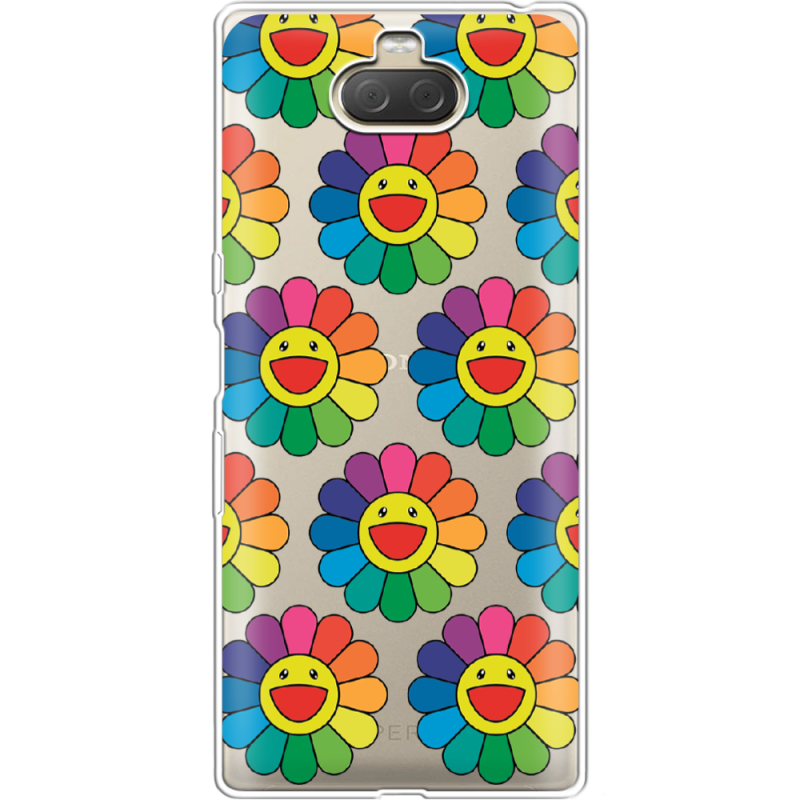 Прозрачный чехол Uprint Sony Xperia 10 Plus I4213 Hippie Flowers