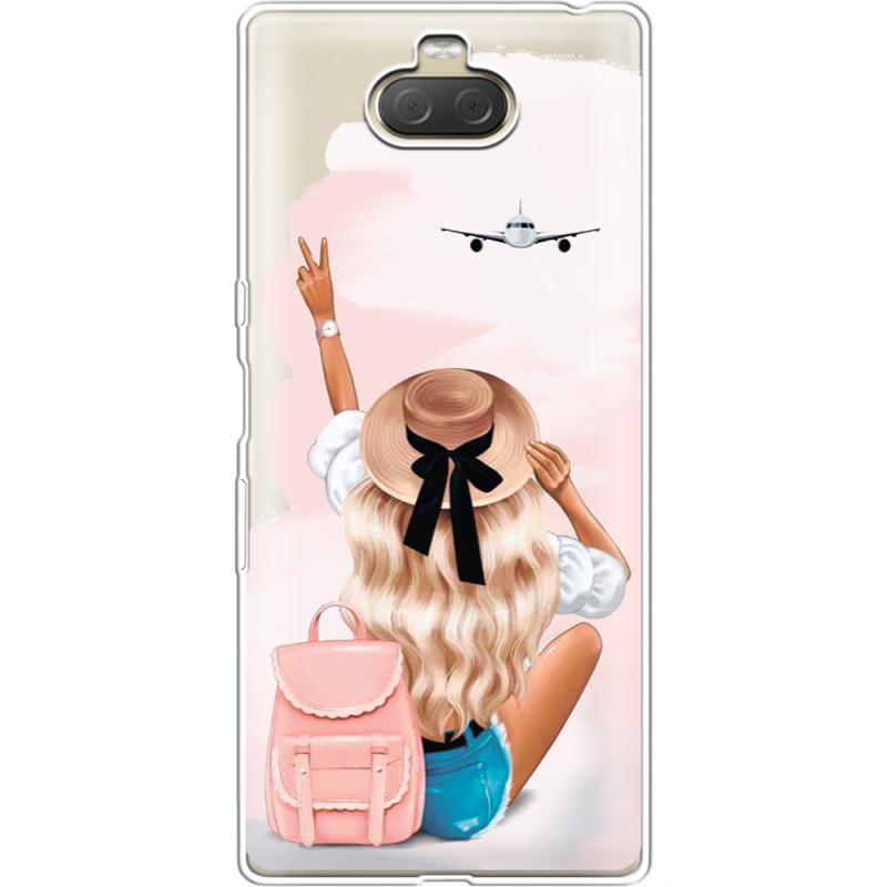 Прозрачный чехол Uprint Sony Xperia 10 Plus I4213 Travel Girl