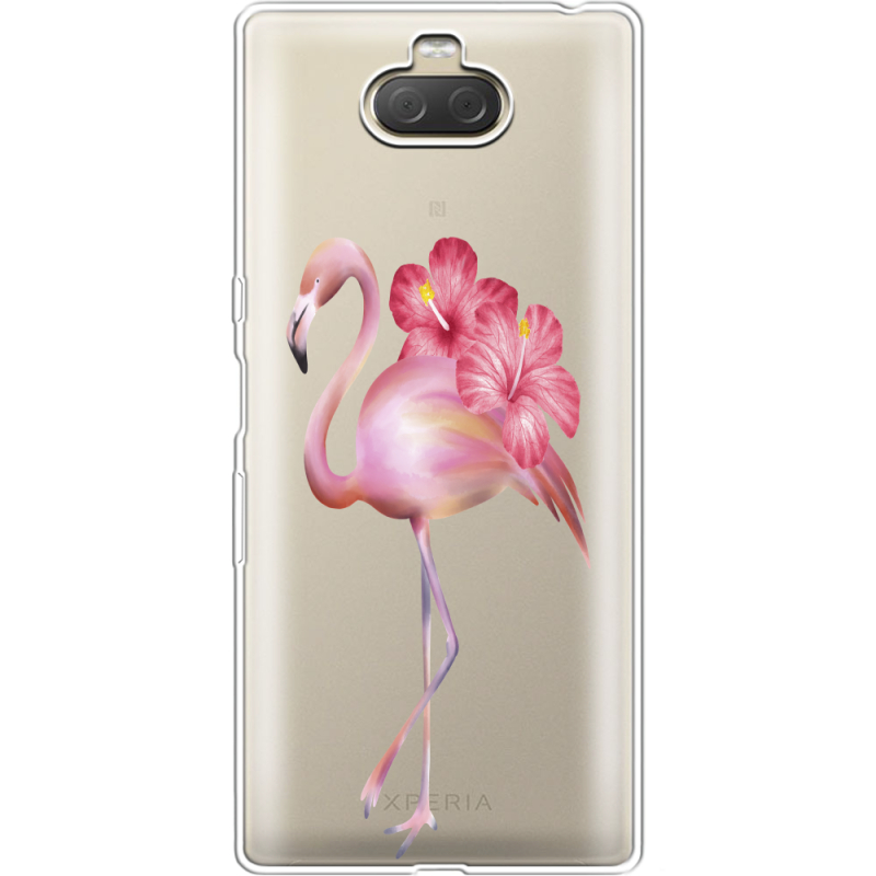 Прозрачный чехол Uprint Sony Xperia 10 Plus I4213 Floral Flamingo
