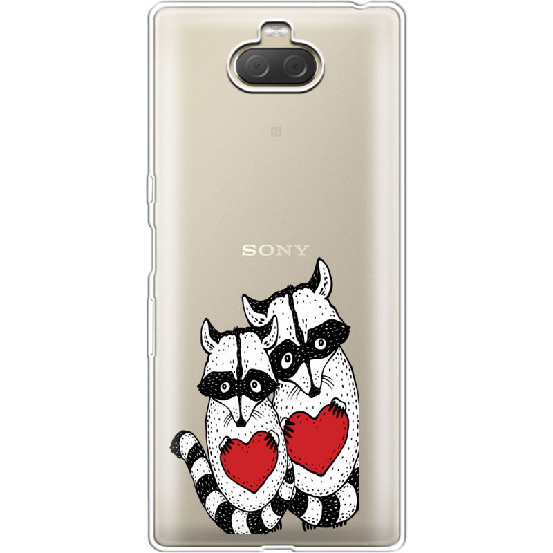 Прозрачный чехол Uprint Sony Xperia 10 Plus I4213 Raccoons in love