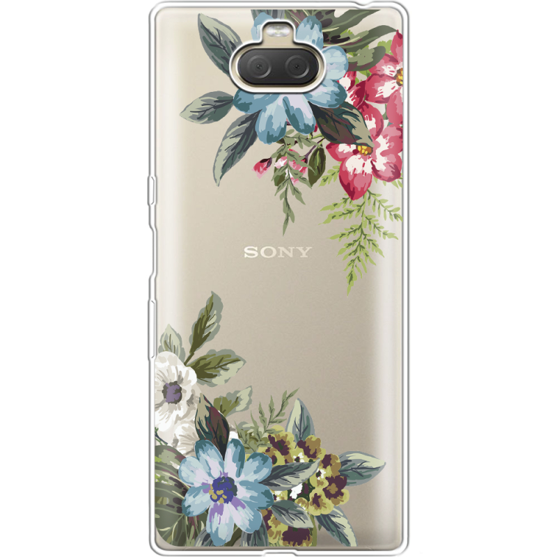 Прозрачный чехол Uprint Sony Xperia 10 Plus I4213 Floral