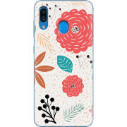 Чехол Uprint Samsung A305 Galaxy A30 Line Flowers