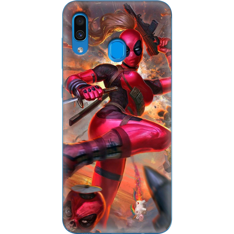 Чехол Uprint Samsung A305 Galaxy A30 Woman Deadpool