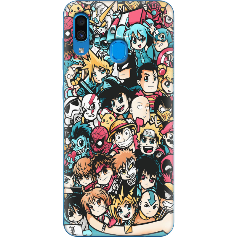 Чехол Uprint Samsung A305 Galaxy A30 Anime Stickers