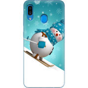 Чехол Uprint Samsung A305 Galaxy A30 Skier Snowman