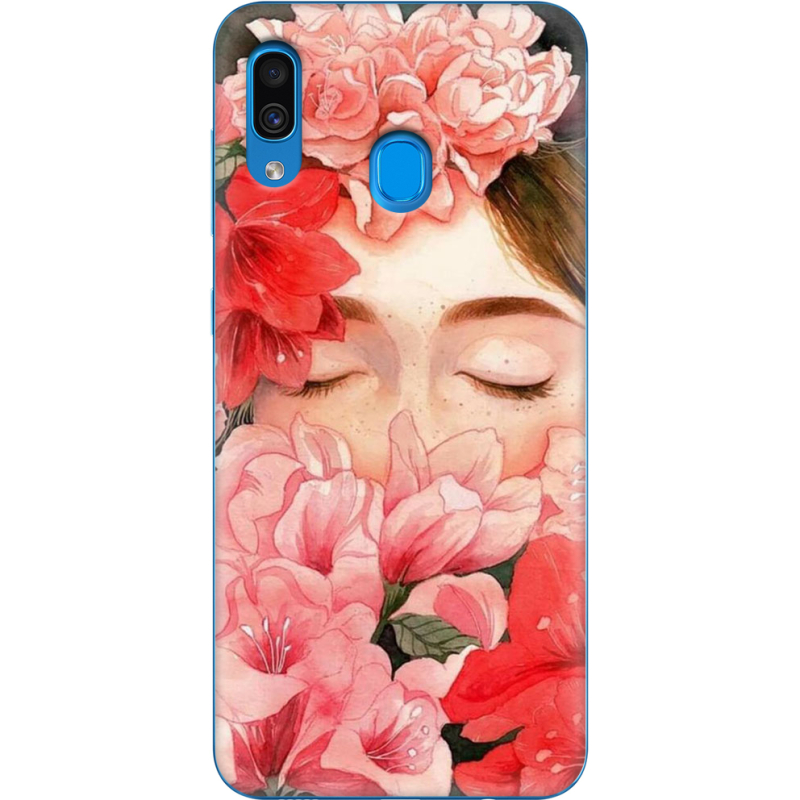 Чехол Uprint Samsung A305 Galaxy A30 Girl in Flowers