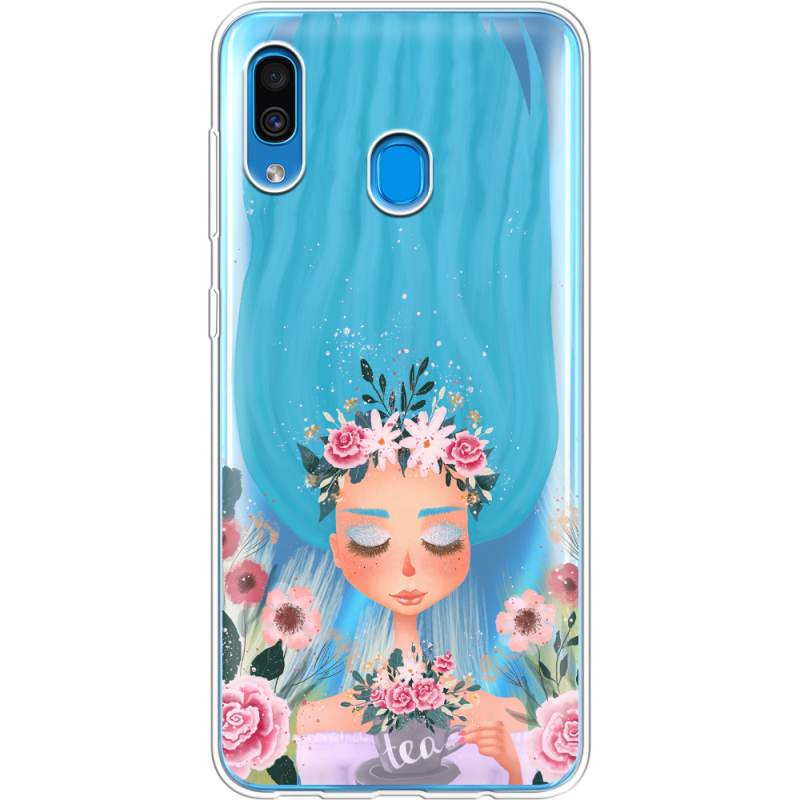 Прозрачный чехол Uprint Samsung A305 Galaxy A30 Blue Hair