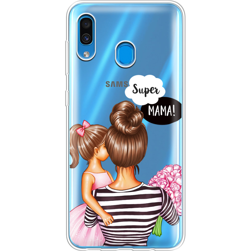 Прозрачный чехол Uprint Samsung A305 Galaxy A30 Super Mama and Daughter