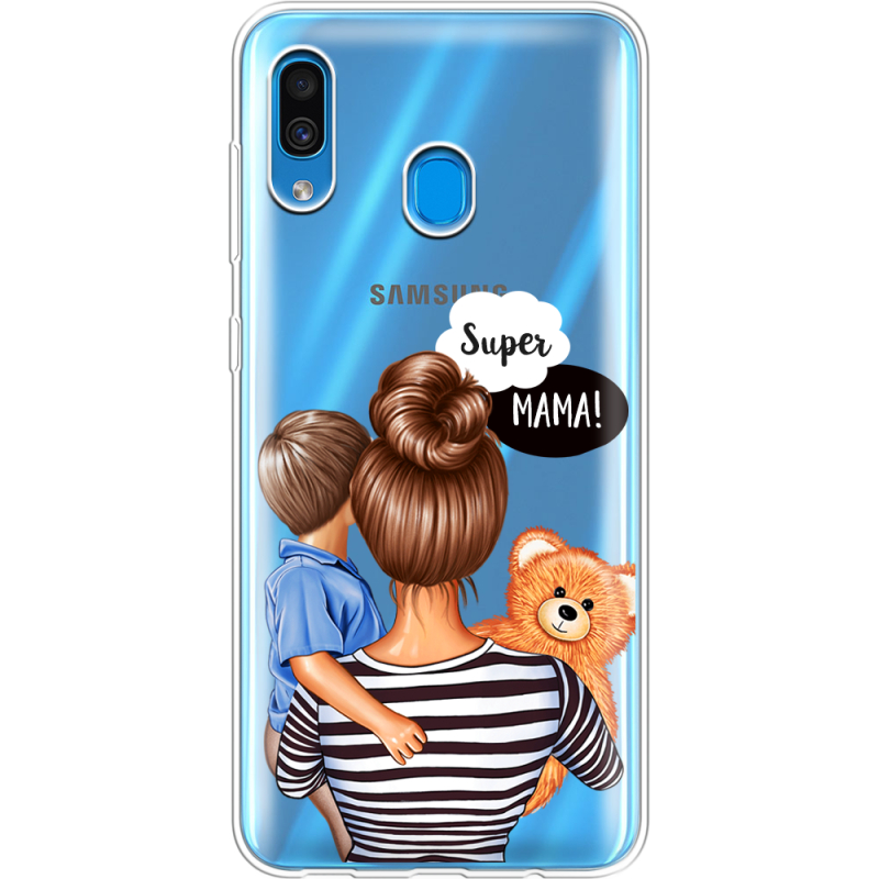 Прозрачный чехол Uprint Samsung A305 Galaxy A30 Super Mama and Son