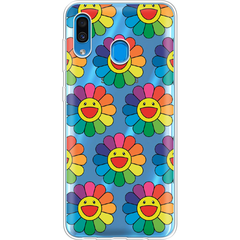 Прозрачный чехол Uprint Samsung A305 Galaxy A30 Hippie Flowers