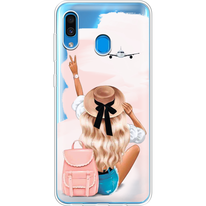 Прозрачный чехол Uprint Samsung A305 Galaxy A30 Travel Girl