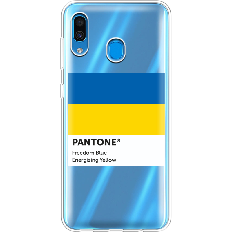 Прозрачный чехол Uprint Samsung A305 Galaxy A30 Pantone вільний синій