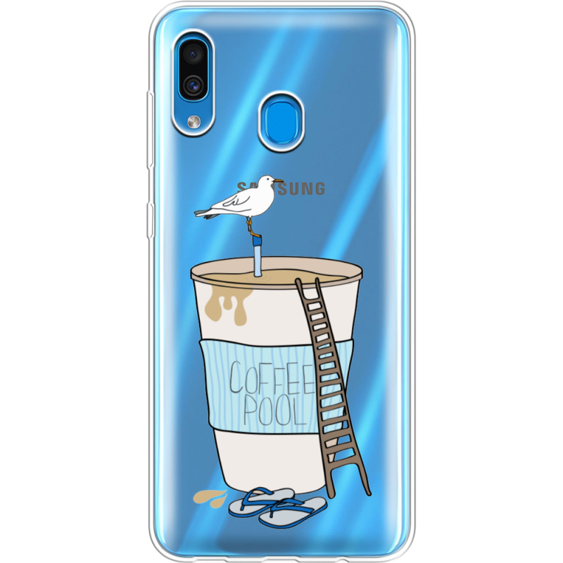 Прозрачный чехол Uprint Samsung A305 Galaxy A30 Segull in Cofee Pool