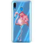 Прозрачный чехол Uprint Samsung A305 Galaxy A30 Floral Flamingo