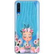 Прозрачный чехол Uprint Samsung A505 Galaxy A50 Blue Hair