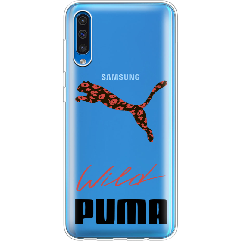 Прозрачный чехол Uprint Samsung A505 Galaxy A50 Wild Cat