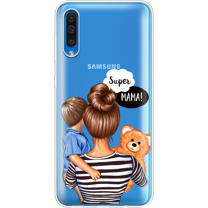 Прозрачный чехол Uprint Samsung A505 Galaxy A50 Super Mama and Son