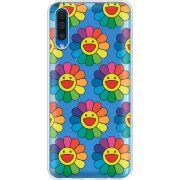 Прозрачный чехол Uprint Samsung A505 Galaxy A50 Hippie Flowers