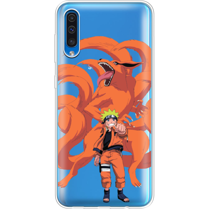 Прозрачный чехол Uprint Samsung A505 Galaxy A50 Naruto and Kurama