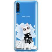 Прозрачный чехол Uprint Samsung A505 Galaxy A50 Cat Style