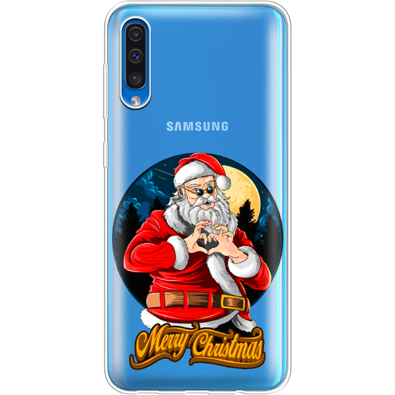 Прозрачный чехол Uprint Samsung A505 Galaxy A50 Cool Santa