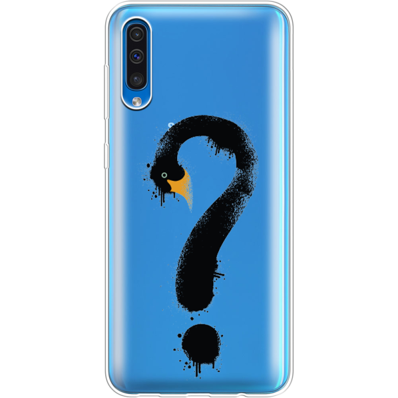 Прозрачный чехол Uprint Samsung A505 Galaxy A50 Swan question