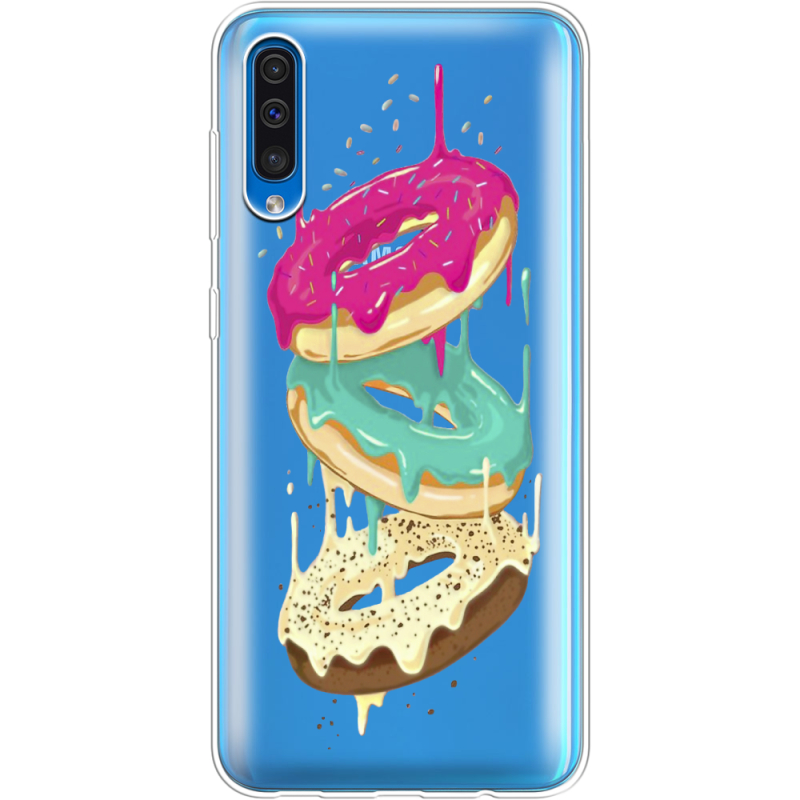 Прозрачный чехол Uprint Samsung A505 Galaxy A50 Donuts