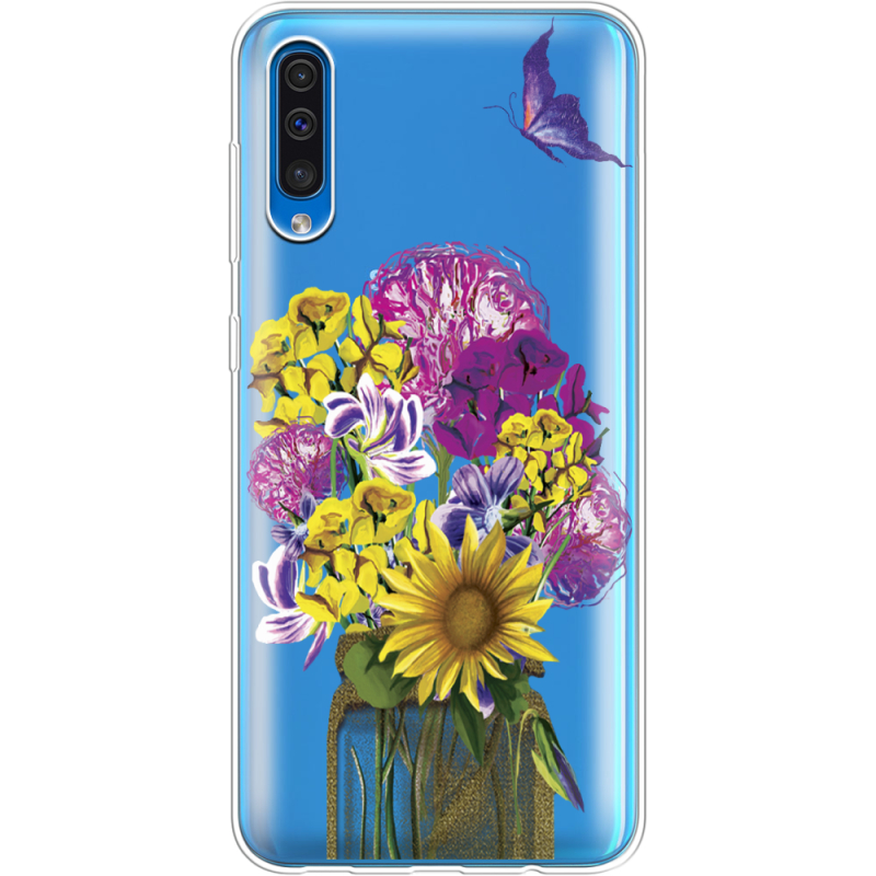 Прозрачный чехол Uprint Samsung A505 Galaxy A50 My Bouquet