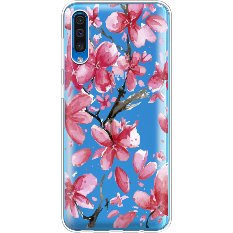 Прозрачный чехол Uprint Samsung A505 Galaxy A50 Pink Magnolia