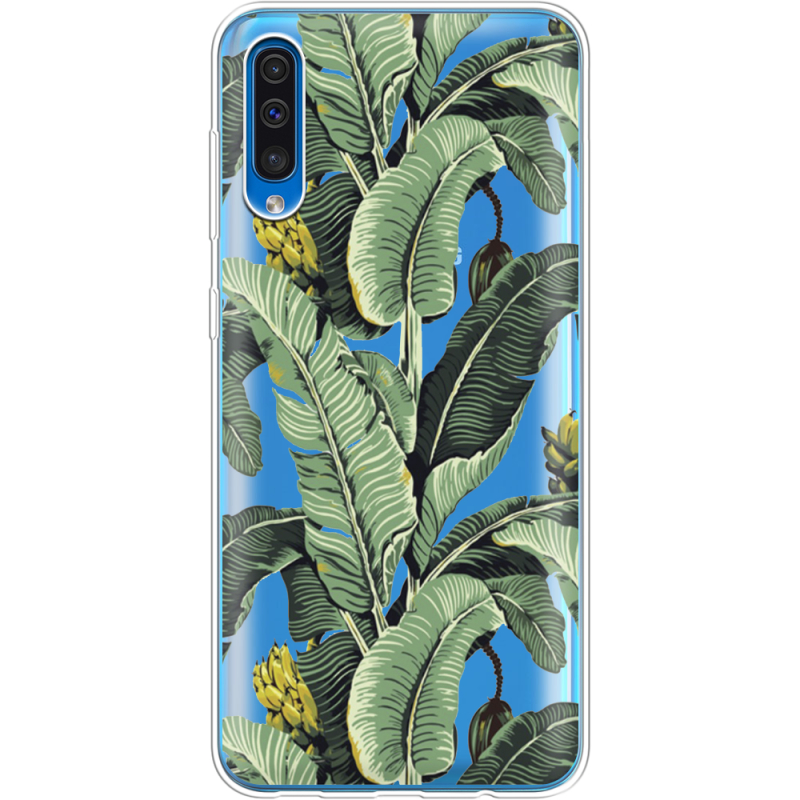 Прозрачный чехол Uprint Samsung A505 Galaxy A50 Banana Leaves