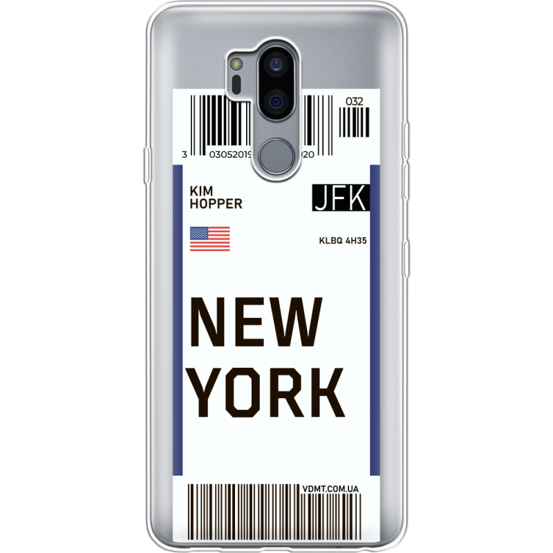 Прозрачный чехол Uprint LG G7 / G7 Plus ThinQ Ticket New York