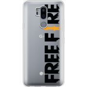 Прозрачный чехол Uprint LG G7 / G7 Plus ThinQ Free Fire Black Logo