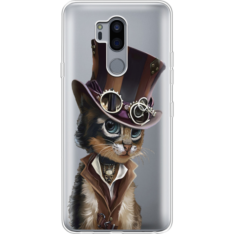 Прозрачный чехол Uprint LG G7 / G7 Plus ThinQ Steampunk Cat