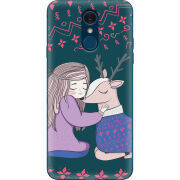 Чехол Uprint LG Q7 / Q7 Plus  Girl and deer